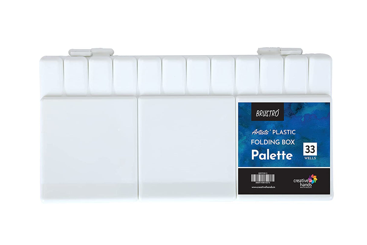 Brustro Folding Palette 33 Wells 26x13cm Plastic Paint Tray