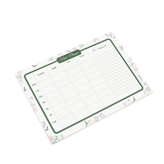 NUMIC Meal Planner Notebook A4 52 Sheets Tear Off Pad