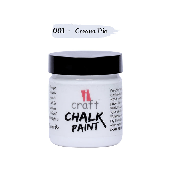 ICRAFT CHALK PAINTS 100 ML CREAM PIE SHADE