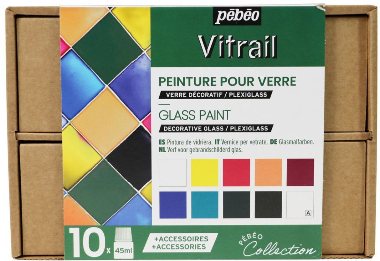 Pebeo COLLSET Acrylic Paint Set 10x45ml