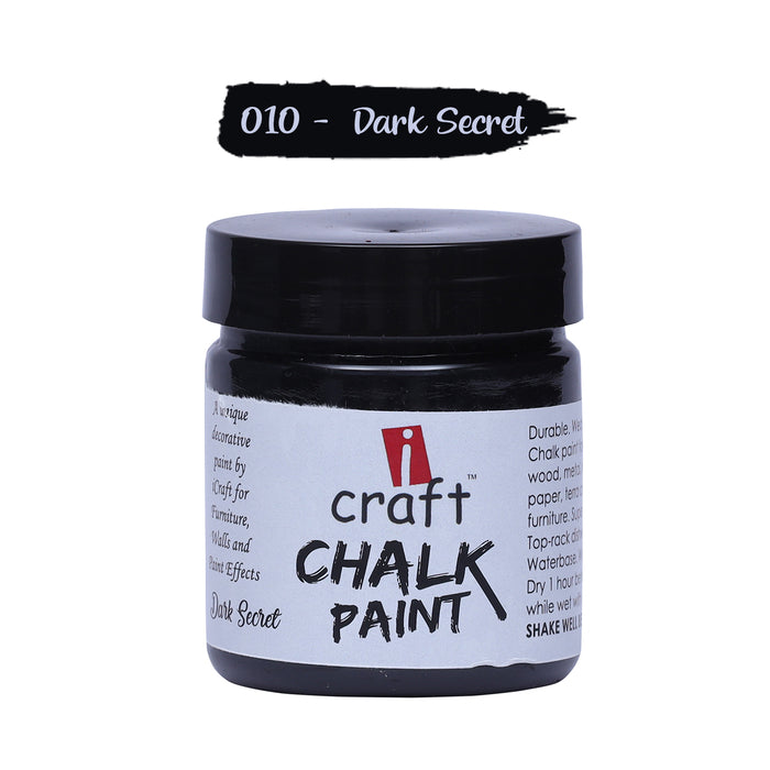 ICRAFT CHALK PAINTS 100 ML DARK SECRET SHADE