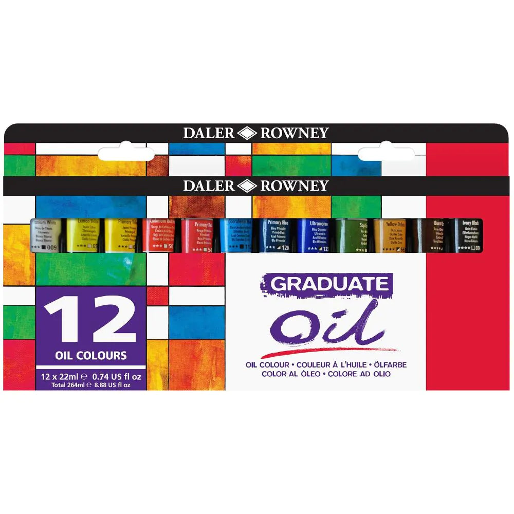 Daler Rowney Graduate Oil Paint Set 22ml Pack of 12