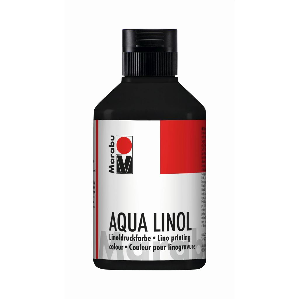 Marabu Aqua Lino Printing Colour Black 250ml