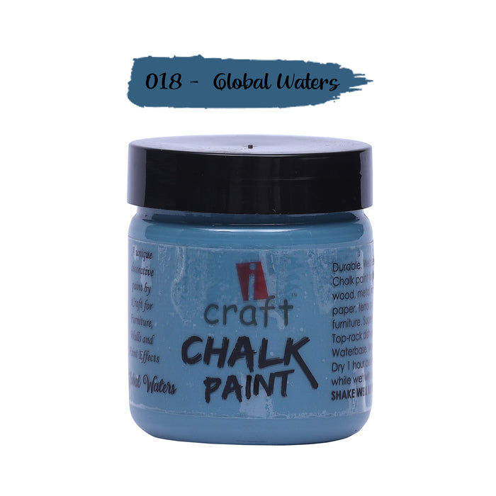 ICRAFT CHALK PAINTS 100 ML GLOBAL WATERS SHADE