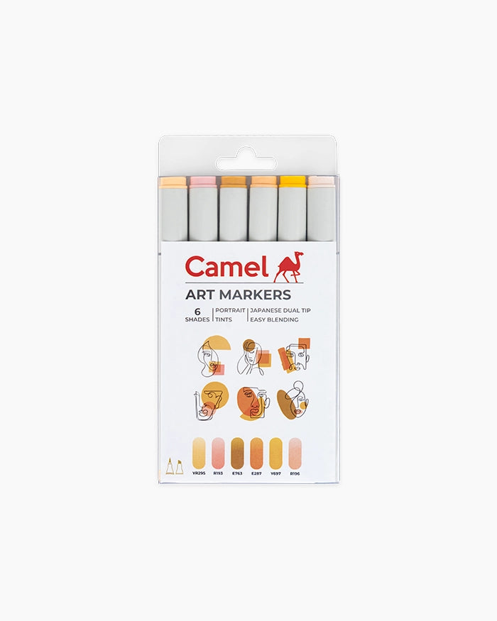 Camel Art Markers Portrait Tints Pack of 6