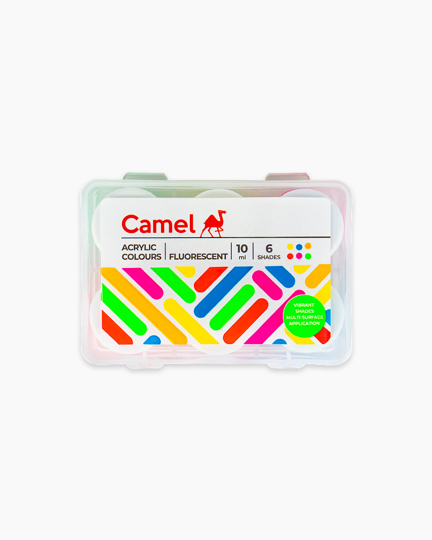 Camel Acrylic Colours Fluorescent Pack of 6 x 10ml
