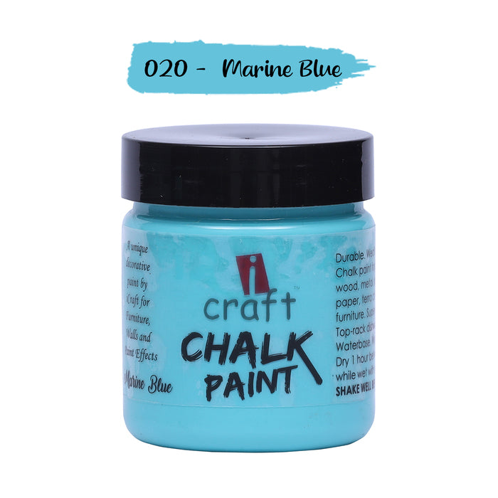 ICRAFT CHALK PAINTS 100 ML MARINE BLUE SHADE