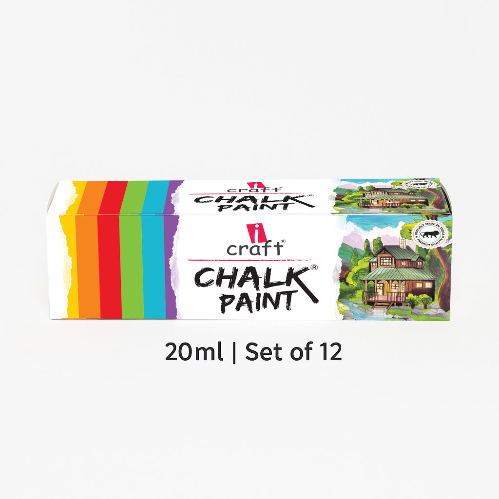 Chalk Paint Starter Kit | Set of 12 x 20ml Icraft