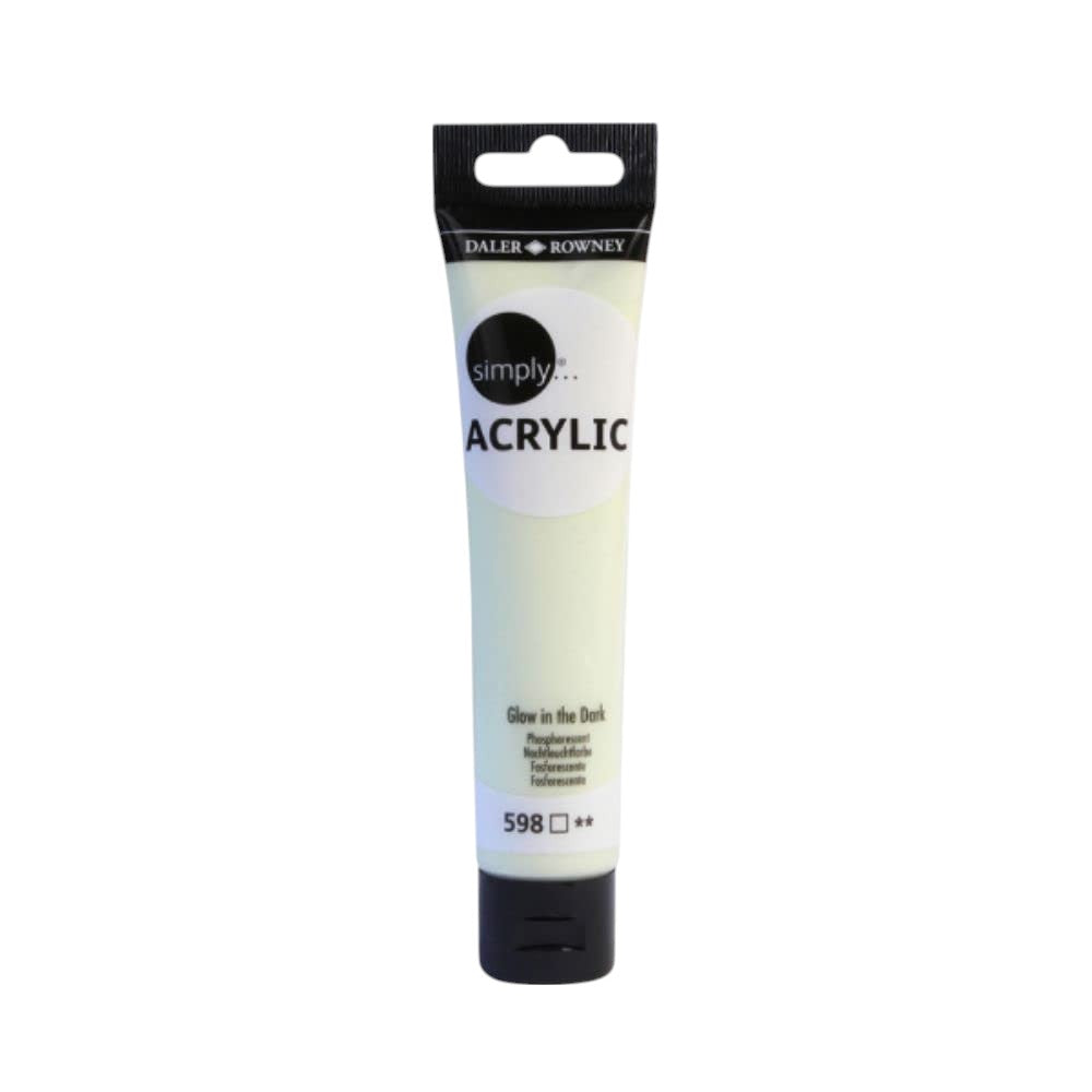 Daler Rowney Simply Glow in the Dark Acrylic Paint 75ml