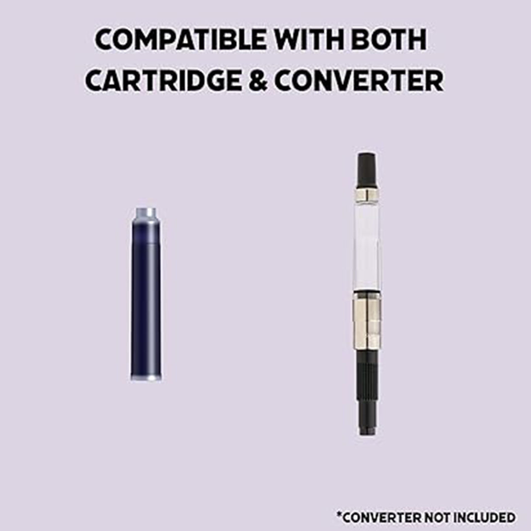 Scrikss Primeo Medium Nib Fountain Pen | 3 Cartridges Included | Stainless Steel Nib & ABS Body | Lilac | in Blister Pack Scrikss