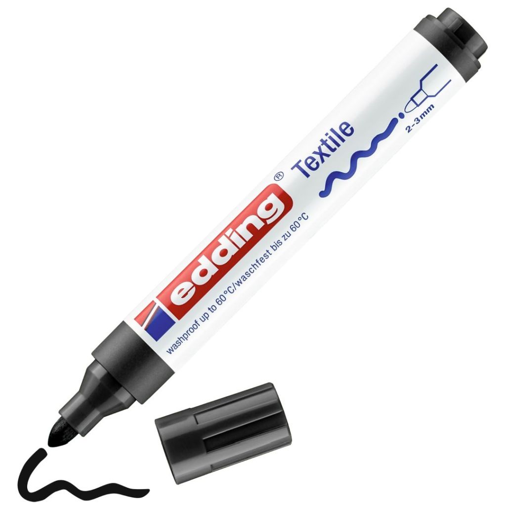 Edding 4500 Textile Marker Black 2–3mm Fabric Marker