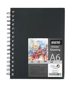 Brustro Artists Wiro Bound Sketchbook A6 160 GSM 116 Pages Acid Free