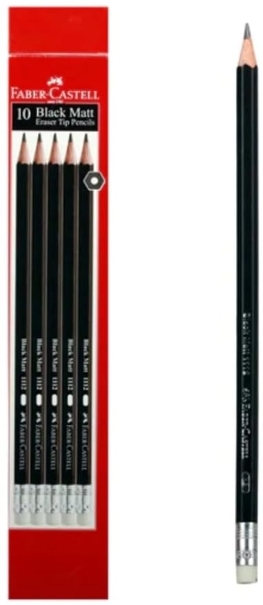 Faber Castell Black Matt Pencil Set of 10 HB
