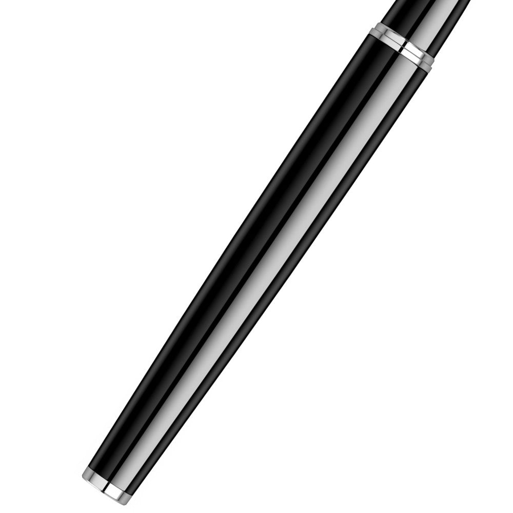 Scrikss | Honour 38 | Glossy Black | Roller Pen | Chrome Plated Trims Scrikss
