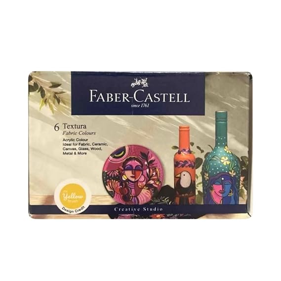 Faber Castell Textura Fabric Colours Acrylic Colour Set of 6