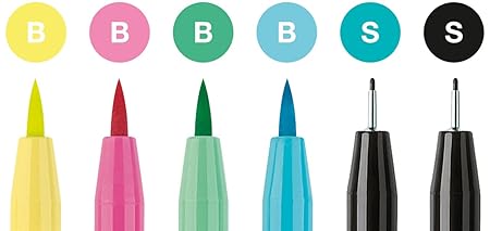 Faber-Castell Pitt Artist Pen Lettering Pastel Set of 6