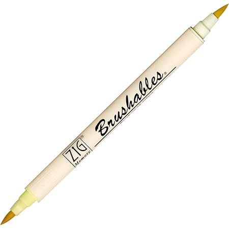ZIG Brushables Marker Butter Dual Tip Pen