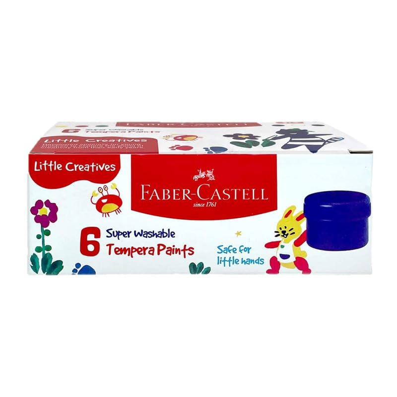Faber Castell Super Washable Tempera Paints 10ml Set of 6