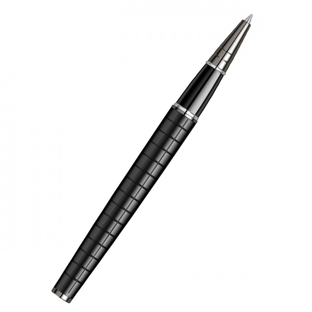 Scrikss | Honour 38 | Matt Black | Roller Ball Point Pen | Checkered Pattern Scrikss