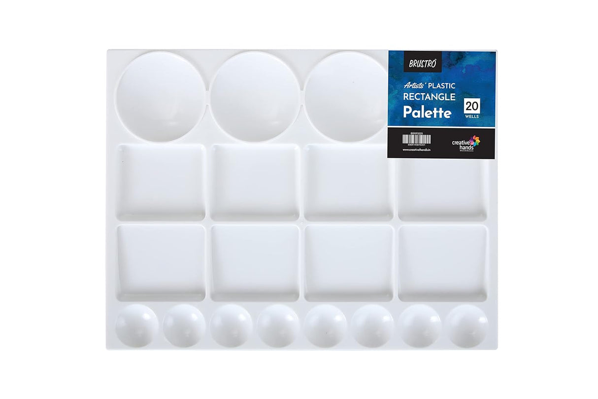 Brustro Rectangle Palette 20 Wells 32.5x25cm Plastic