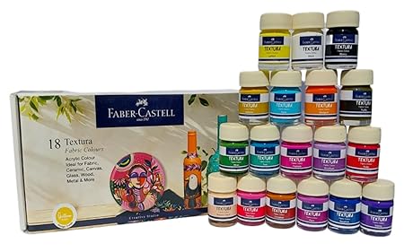 Faber-Castell Creative Studio Textura Acrylic Paint 15ml Set of 18