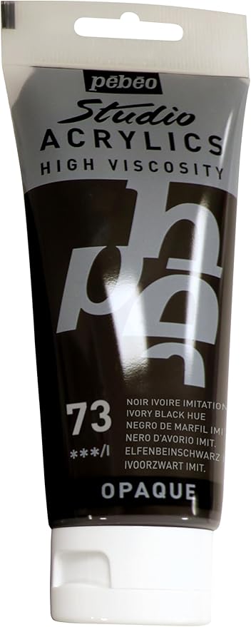 Pebeo Studio Acrylic Paint 100ml Ivory Black Tone 73