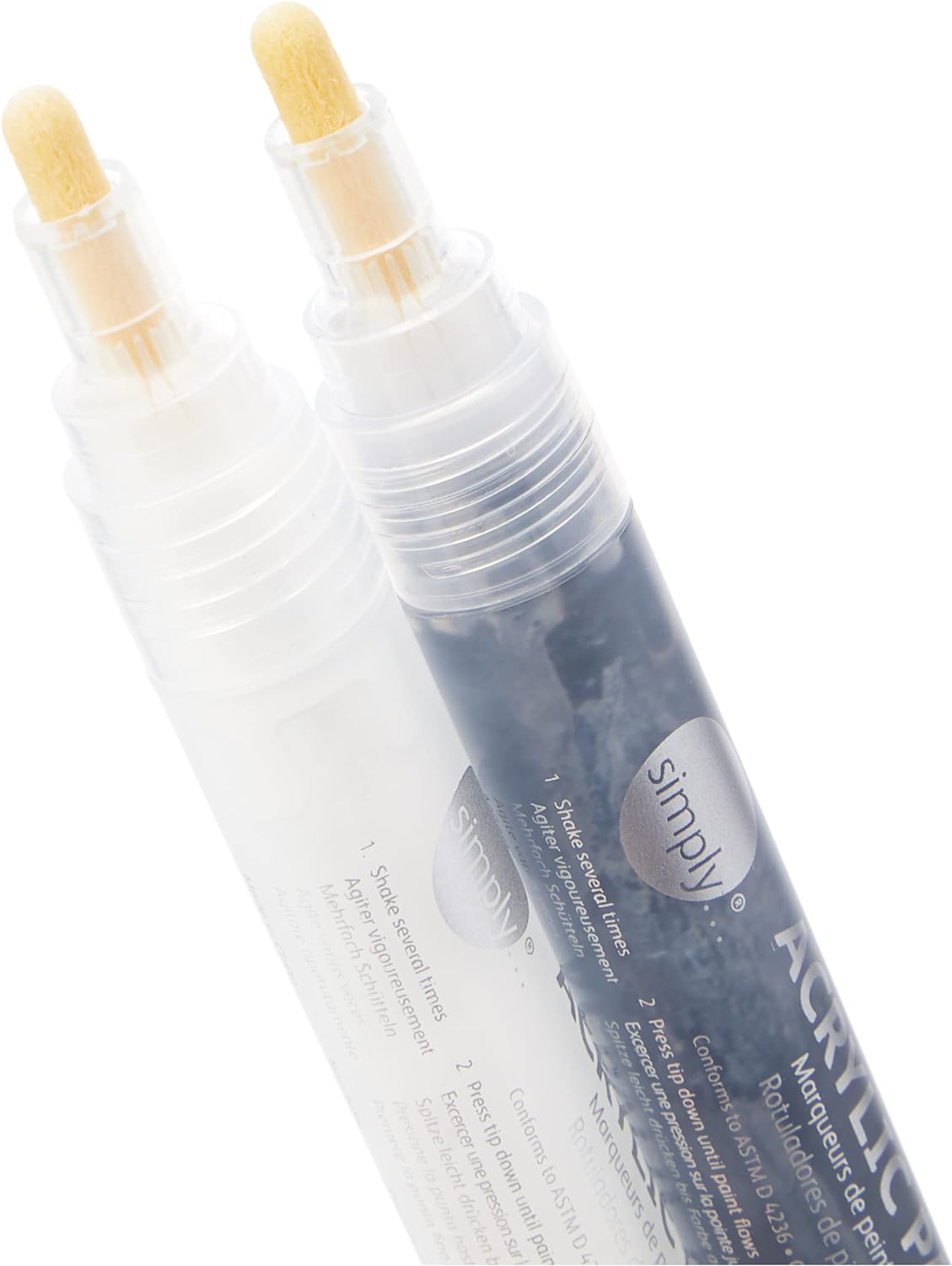 Daler Rowney Acrylic Paint Markers Set - Black & White - Pack of 2 Daler Rowney