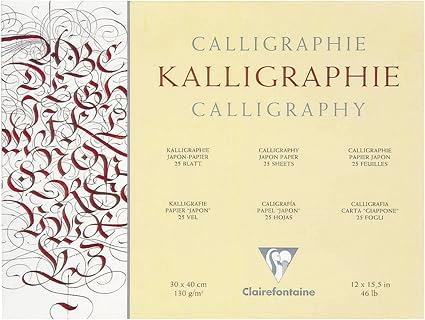 Clairefontaine Calligraphy Pad 24x30cm 130gsm 25 Sheets