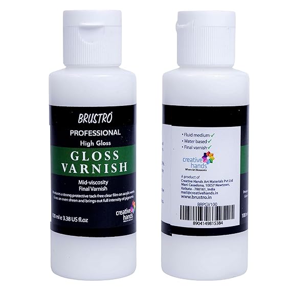Brustro High Gloss Varnish 100ml Non Yellowing Transparent