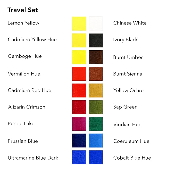 Daler Rowney Aquafine Watercolour Travel Tin - 18 Half Pans