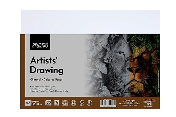 Brustro Drawing Paper 160 GSM A3 30 Sheets Natural White