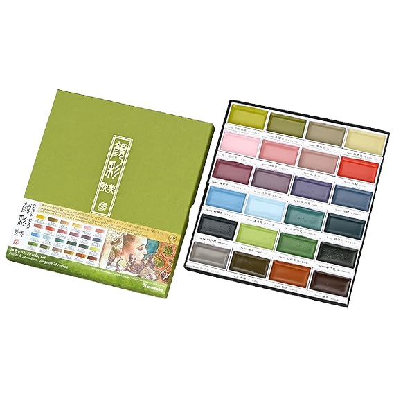 Gansai Tambi Watercolor Set 24 Colors Art Nouveau