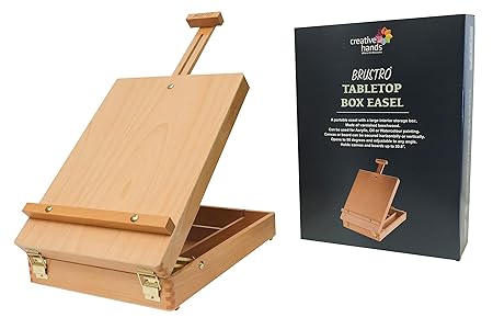Brustro Tabletop Wooden Box Easel Portable