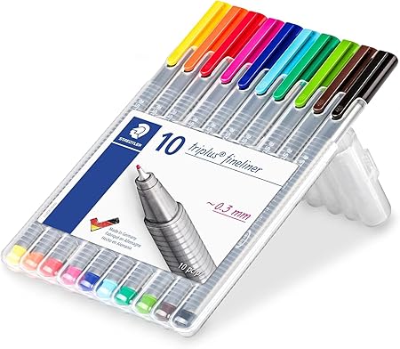 Staedtler Triplus Fineliner Pack of 10 Multicolor