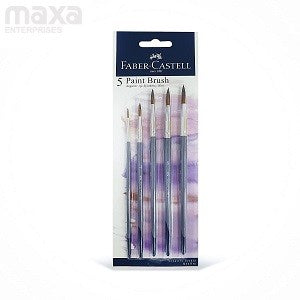 Faber-Castell Round Tip Synthetic Paint Brushes Set of 5