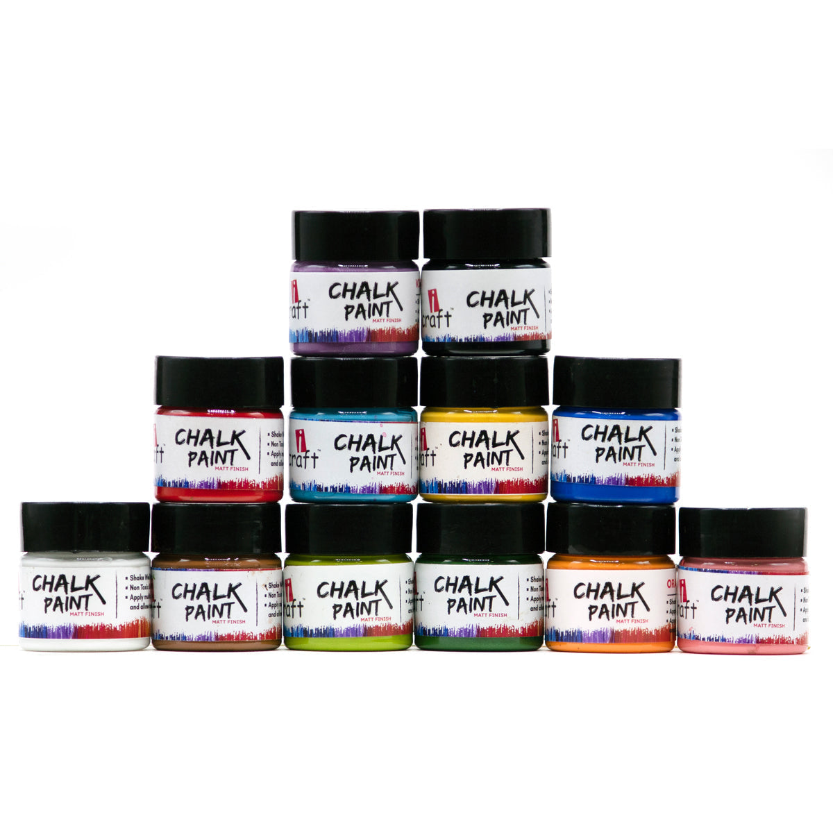 Chalk Paint Starter Kit | Set of 12 x 20ml Icraft