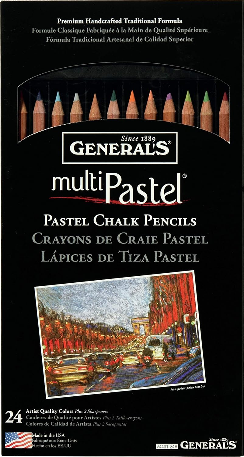 General Pastel Chalk Pencil Set of 24