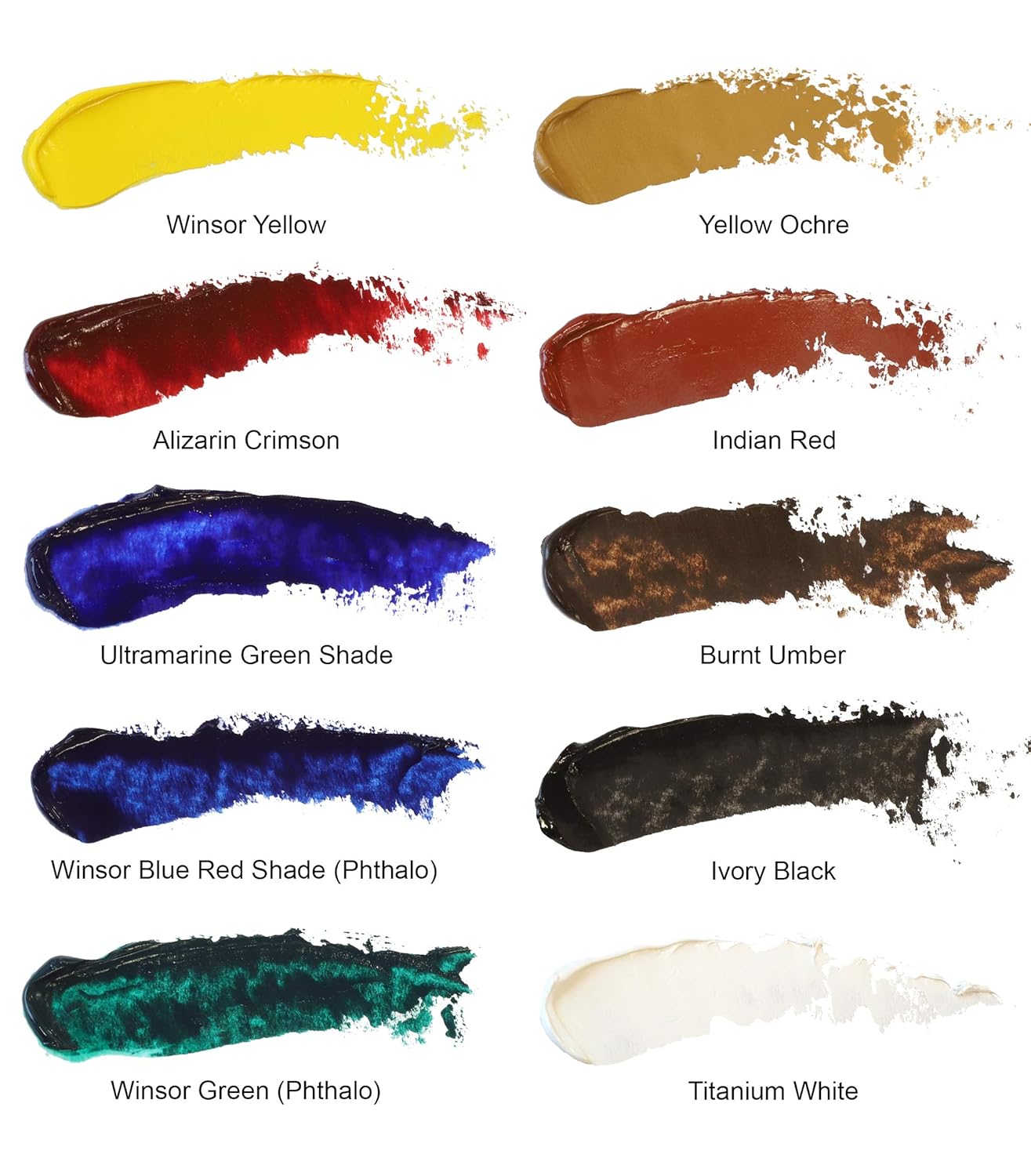 Winsor and Newton Artists Oil Colour Intro Set - 10 Tubes x 21ml