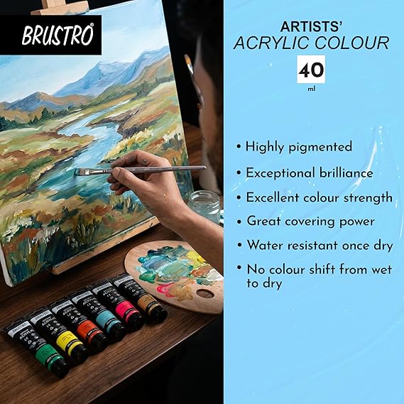 Brustro Artist Acrylic Color 40ml Alizarin Crimson