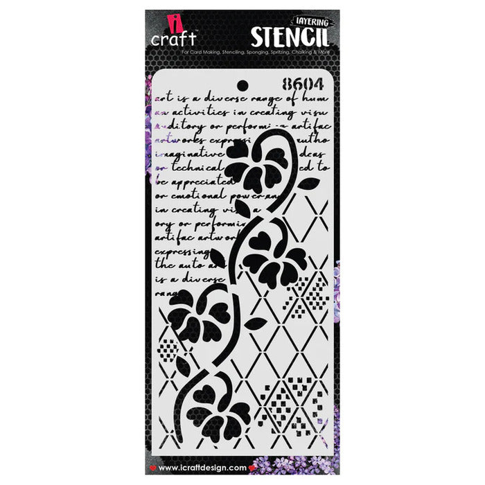 Icraft Multisurface Mini Stencil 4" X 8" 8604