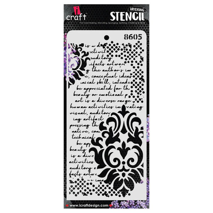 Icraft Multisurface Mini Stencil 4" X 8" 8605