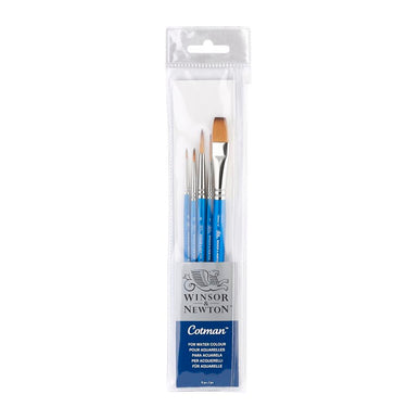 Winsor & Newton Cotman Synthetic Hair Short Handle Brush Set – Assorted Pack of 5 (Set 2)