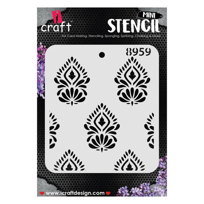 Icraft Multisurface Mini Stencil 4" X 4" 8959
