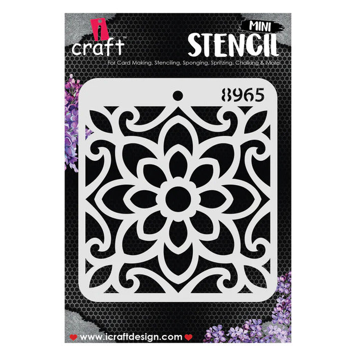 Icraft Multisurface Mini Stencil 4" X 4" 8965