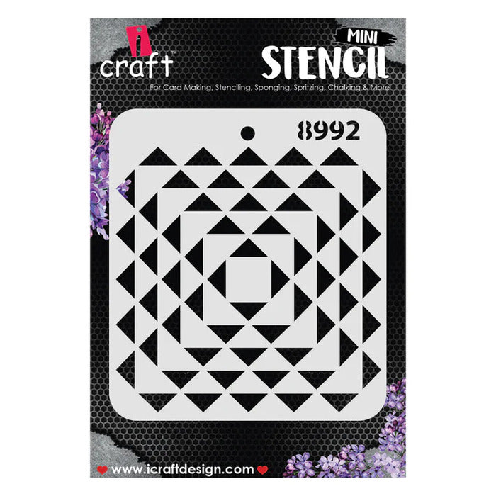Icraft Multisurface Mini Stencil 4" X 4" 8992