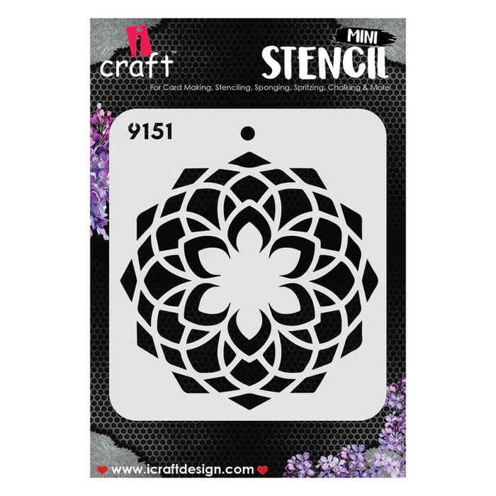 Icraft Multisurface Mini Stencil 4" X 4" 9151