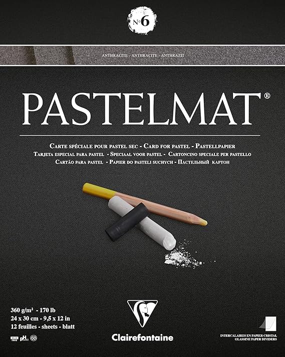 Clairefontaine Pastelmat Pad 24x30cm 360gsm Anthracite