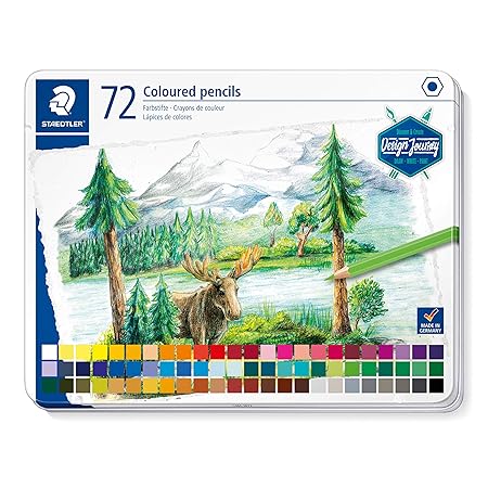 Staedtler Coloured Pencils Set of 72 in Metal Box Assorted