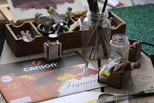 Canson Figueras Oil Paper - Canvas Grain 290 GSM - A3 - 6 Sheets Canson