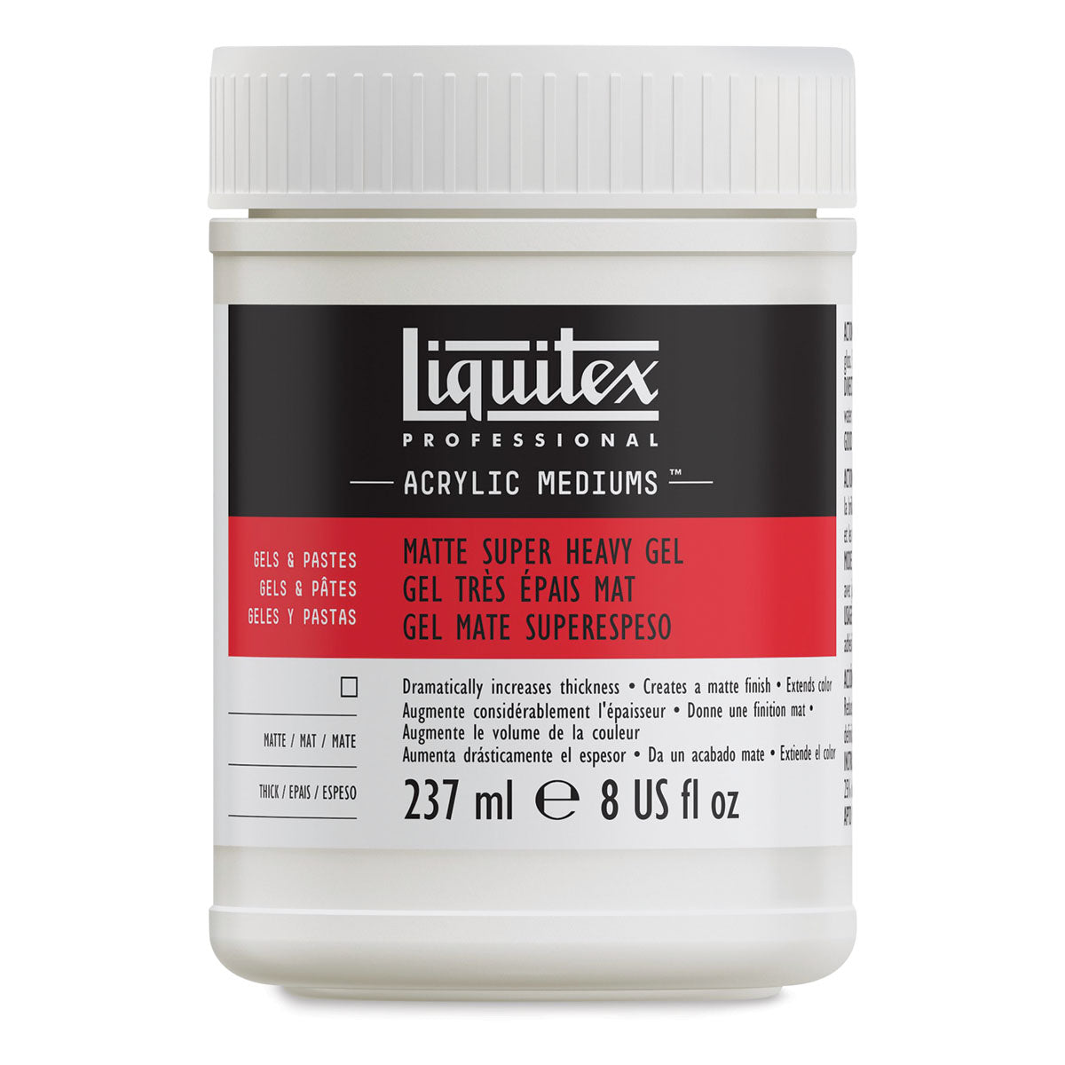 Liquitex Matte Super Heavy Gel Acrylic Medium 237ml